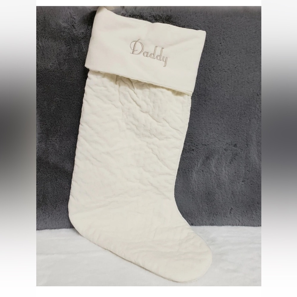 Pottery Barn Channel Velvet stocking large
